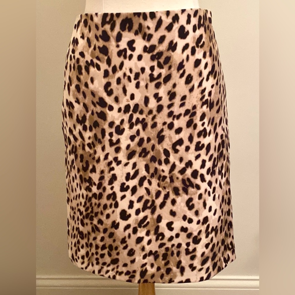 Philosophy Brown Tan Animal Print SZ 6 Mob Wife Indie Sleaze Edgy Pencil Skirt